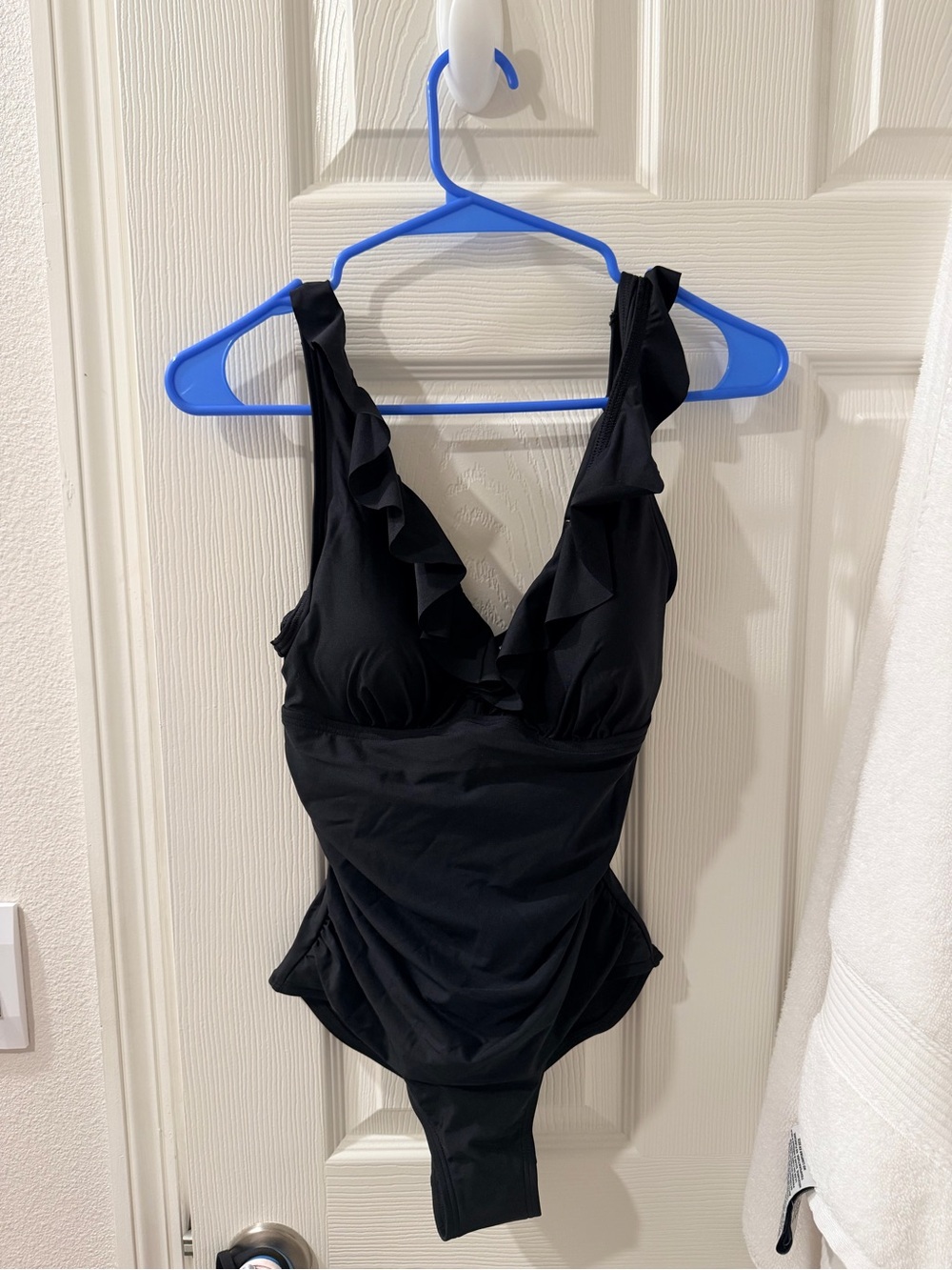 DKNY Black One-Piece Swimsuit with Branded Tag